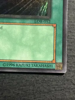 Dark Hole WAVY Print 1st Edition LOB-052 Yu-Gi-Oh Super Rare Vintage Card LP - Image 5