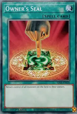 SDSA-EN030 OWNER'S SEAL COMMON 1ST EDITION YuGiOh CARD - Image 1