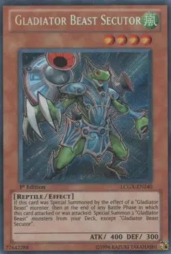 Gladiator Beast Secutor - LCGX-EN240 - Secret Rare - Unlimited Edition - Lightly - Image 1
