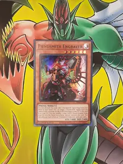 Yu-Gi-Oh! Fiendsmith Engraver RA04-EN049 Super Rare 1st Ed NM - Image 1
