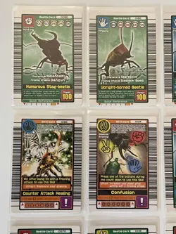 Mushiking The King of Beetle Lot of 16 Cards Holo Hercules 002E SEGA JAPAN GAME - Image 3