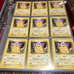 Vintage 1990’s Pokemon Pikachu Card Lot Red Binder Pokemon Cards Lot #5 - Image 1
