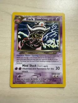 Pokemon TCG Dark Slowking Neo Destiny Card 20/105 Unlimited Rare LP - Image 1