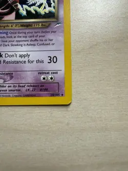 Pokemon TCG Dark Slowking Neo Destiny Card 20/105 Unlimited Rare LP - Image 4