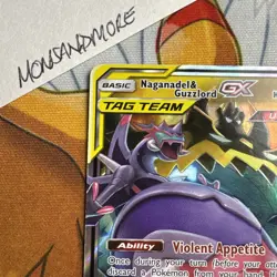 Pokemon TCG Naganadel Guzzlord GX 158/236 - NM Cosmic Eclipse Holo Card - Image 4