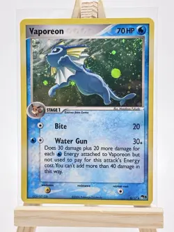 Vaporeon 6/17 Holo POP Series 3 Pokemon Card Rare 2006 - Image 1