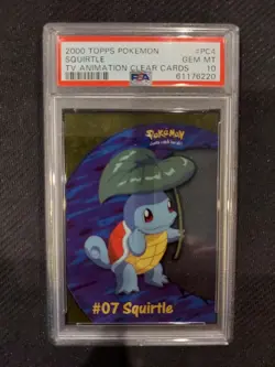 PSA 10 Squirtle Clear Card 2000 Topps Pokemon - Image 1