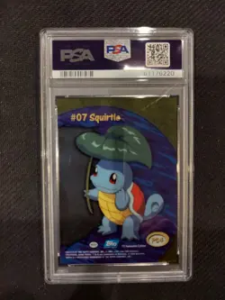 PSA 10 Squirtle Clear Card 2000 Topps Pokemon - Image 2