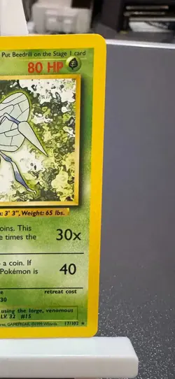 Pokemon Cards: Base Set Rare: Beedrill 17/102 TCG 1999 WOTC Vintage - Image 3