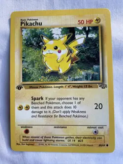Pikachu 1st Edition Non Holo Pokemon Card 60/64 Jungle Set Card - Image 2