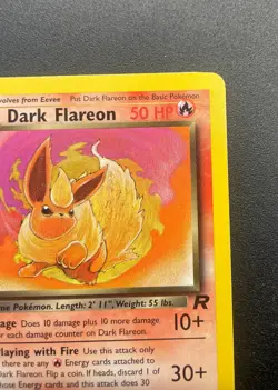 Dark Flareon | 35/82 | 1st Edition | Team Rocket | Pokemon Card | LP - Image 2