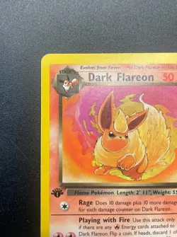 Dark Flareon | 35/82 | 1st Edition | Team Rocket | Pokemon Card | LP - Image 4