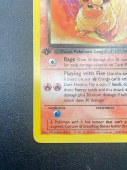 Dark Flareon | 35/82 | 1st Edition | Team Rocket | Pokemon Card | LP - Image 5