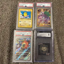 Pokemon PSA Card Lot , Graded , SURFING Pikachu, Charizard, Oranguru ,Black Star - Image 1