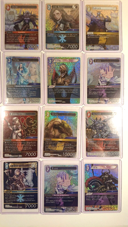 Final Fantasy Hidden Hope TCG Cards Lot Holos Commons Prerelease Sleeves and Box - Image 4