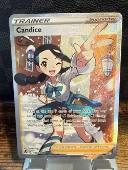 Pokemon TCG Candice Full Art Holo Ultra Rare Card 189/195 Silver Tempest NM - Image 1