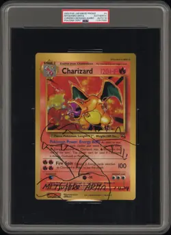 Pokemon Card Japanese Corocoro Jumbo Charizard PSA 10 Auto Signed MitsuhiroArita - Image 1