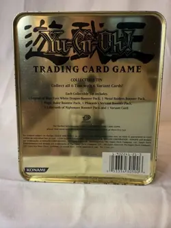 1996 YUGIOH trading card game collectors tin - no cards - box only! RED LID - Image 4