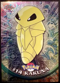 KAKUNA #14, Series 1 - 2000, Topps TV Animation Edition Chrome Pokemon Card - Image 2