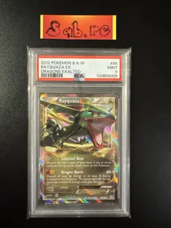 PSA 9 Rayquaza EX Half Art BW Dragons Exalted 85/124 Pokemon Card - Image 1