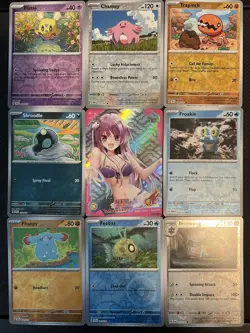 Rare Sexy Anime Waifu Card and 8 Holographic pokemon cards - Image 1