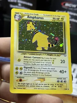 Ampharos 1/64 Neo Revelation 2000 Holo Rare WOTC Pokemon Card TCG - Image 5