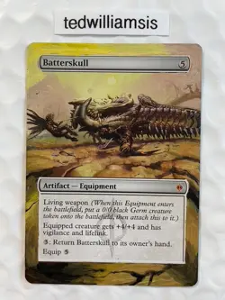 Batterskull MtG New Phyrexia Hand Painted Altered Art Extended & Borderless - Image 1