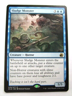 MTG Sludge Monster 076/277 Mid Midnight Hunt Rare Near Mint!! - Image 1