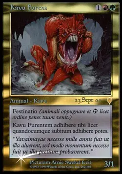 KAVU FURENS FOIL Ragin Kavu Invasion MtG LP/NM PRERELEASE - Image 1