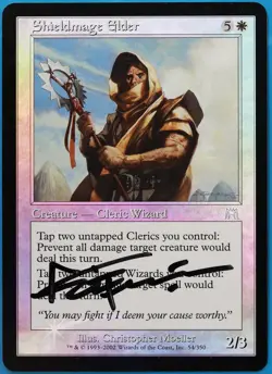 Shieldmage Elder FOIL Onslaught NM White Uncommon SIGNED CARD (505084) ABUGames - Image 1