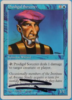 Prodigal Sorcerer 5th Edition NM Blue Common Artist Signed CARD (s3060) ABUGames - Image 1