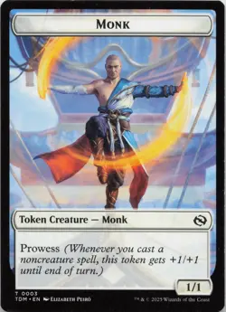 Copy // Monk Double-Sided Token T Tarkir: Dragonstorm 1 // 3 - LP - Image 2