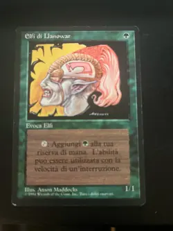 MTG LLANOWAR ELVES EXC ELFI DI LLANOWAR FBB 1 EDIZIONE BLACK BORDER MAGIC - Image 1