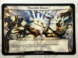 Planewide Disaster - MTG Magic Oversized Planechase 2012- 3.5x5" - LP / MP - Image 1