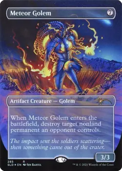 MTG - Meteor Golem - Borderless - Secret Lair - Magic the Gathering - Image 1