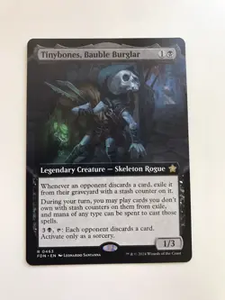 Tinybones Bauble Burglar Extended Borderless MTG Magic Gathering Card Mint FDN - Image 1
