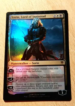 Mtg Magic: # FOIL # Sorin, Furst von Innistrad, Lord of Innistrad, PLANESWALKER - Image 1