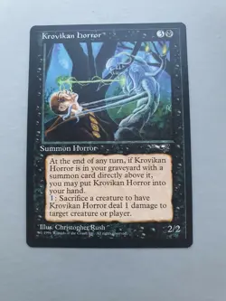 Krovikan Horror, MTG Alliances (1996) Rare Black Creature NM+ - Image 1