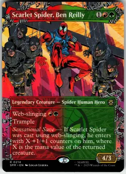 SCARLET SPIDER, BEN REILLY (BORDERLESS) 214 MARVEL'S SPIDER-MAN RARE 2025 LP - Image 2