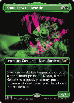 Kona, Rescue Beastie (Showcase) Duskmourn: House of Horror - Near Mint Foil - Image 1