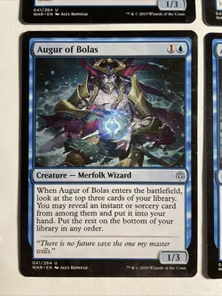 4x Mtg War Of The Spark Augur Of Bolas NM Magic The Gathering - Image 2