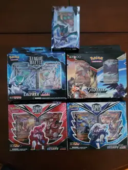 Lot Of 5 Pokemon TCG Battle V Decks And Pokemon League Battle Decks Packs VMAX - Image 1