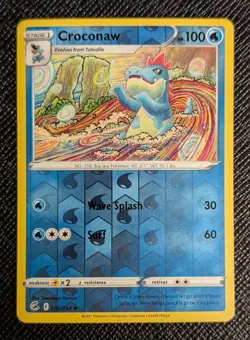 Pokemon Croconaw Fusion Strike 056/264 Reverse Holo Uncommon - LP - Image 1
