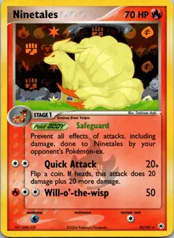 Ninetales 22/101 Near Mint ex Hidden Legends Reverse Holo Pokemon Vintage - Image 1