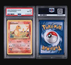 CHARMANDER 46/102 - BASE SET 1999 POKEMON CARD - FRESH SLAB - PSA 8 NM / MINT - Image 4