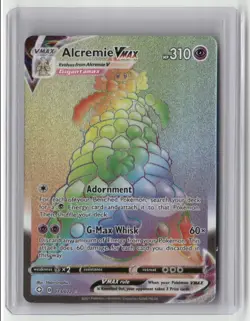 2021 Pokemon Shining Fates Rare Rainbow Holo Alcremie VMAX #073/072 - Image 1
