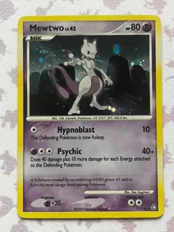 Mewtwo HOLO Rare 11/146 Diamond & Pearl Legends Awakened Pokemon TCG MP - Image 1