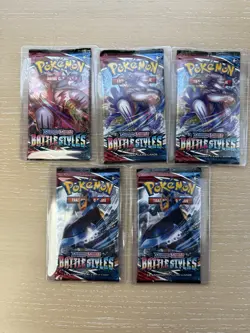 Pokemon Battle Styles Booster Pack Factory Sealed Lot Of 5 - Image 1