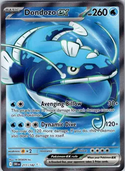 Dondozo ex - 211/182 SV10: Destined Rivals Pokemon TCG NM - Image 1