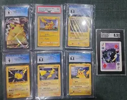 7 PSA CGC Graded Pokemon Lot Of Pikachu - Image 1